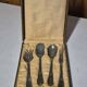 Set of 4 vintage silver-plated serving cutlery + box