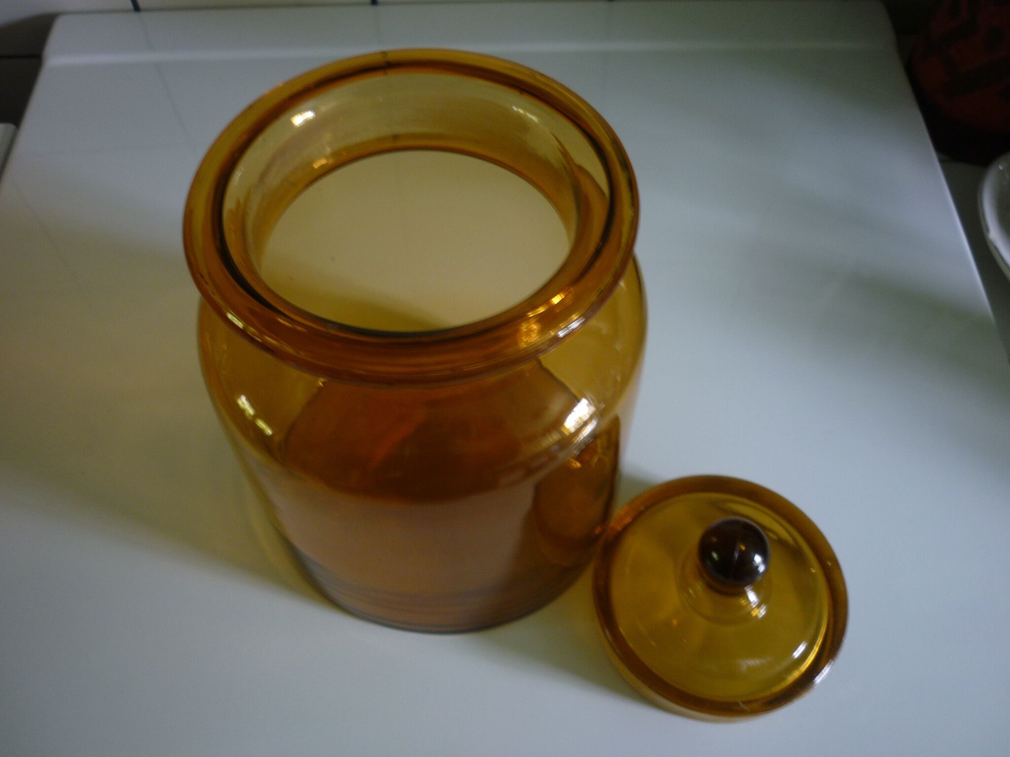 Amber clear glass candy