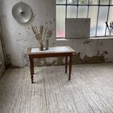 Walnut and marble bistro table 1890