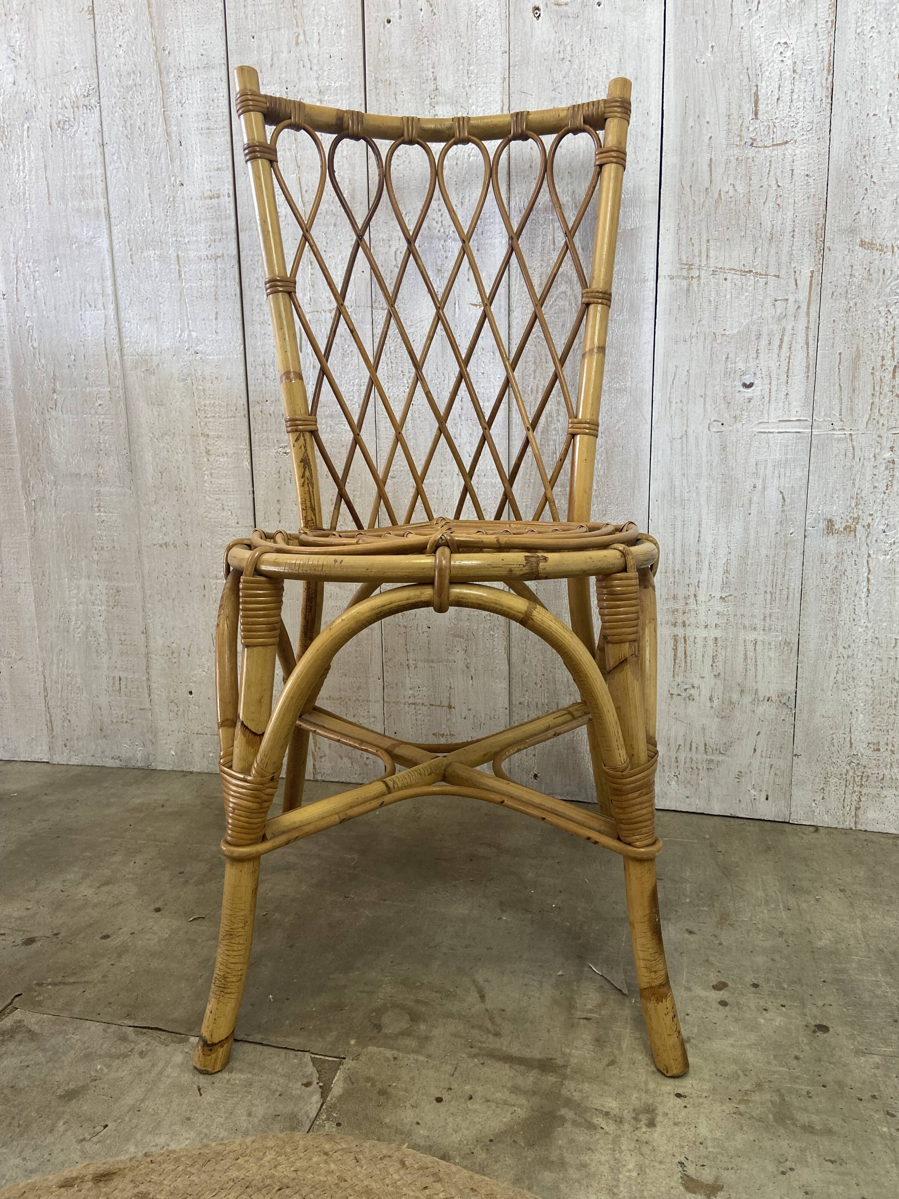 Louis Sognot rattan chairs