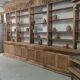 Large natural wood bookcase late nineteenth