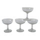 set of 4 large crystal champagne glasses 1920 11 x 10 cm