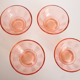 Set of 4 pink glass bowls