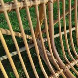 Vintage rattan bench