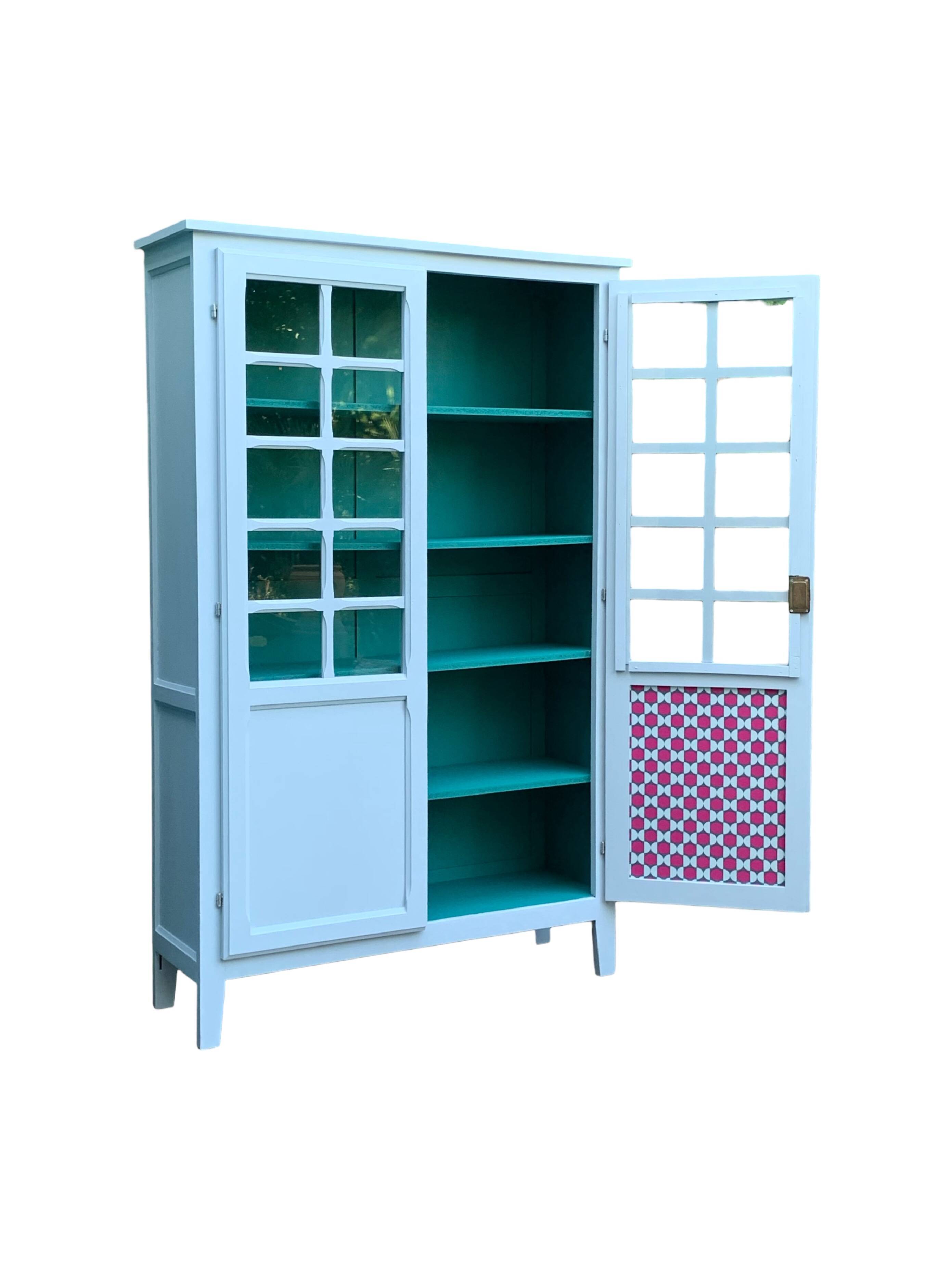 Vintage 1960s Parisian glass cabinet