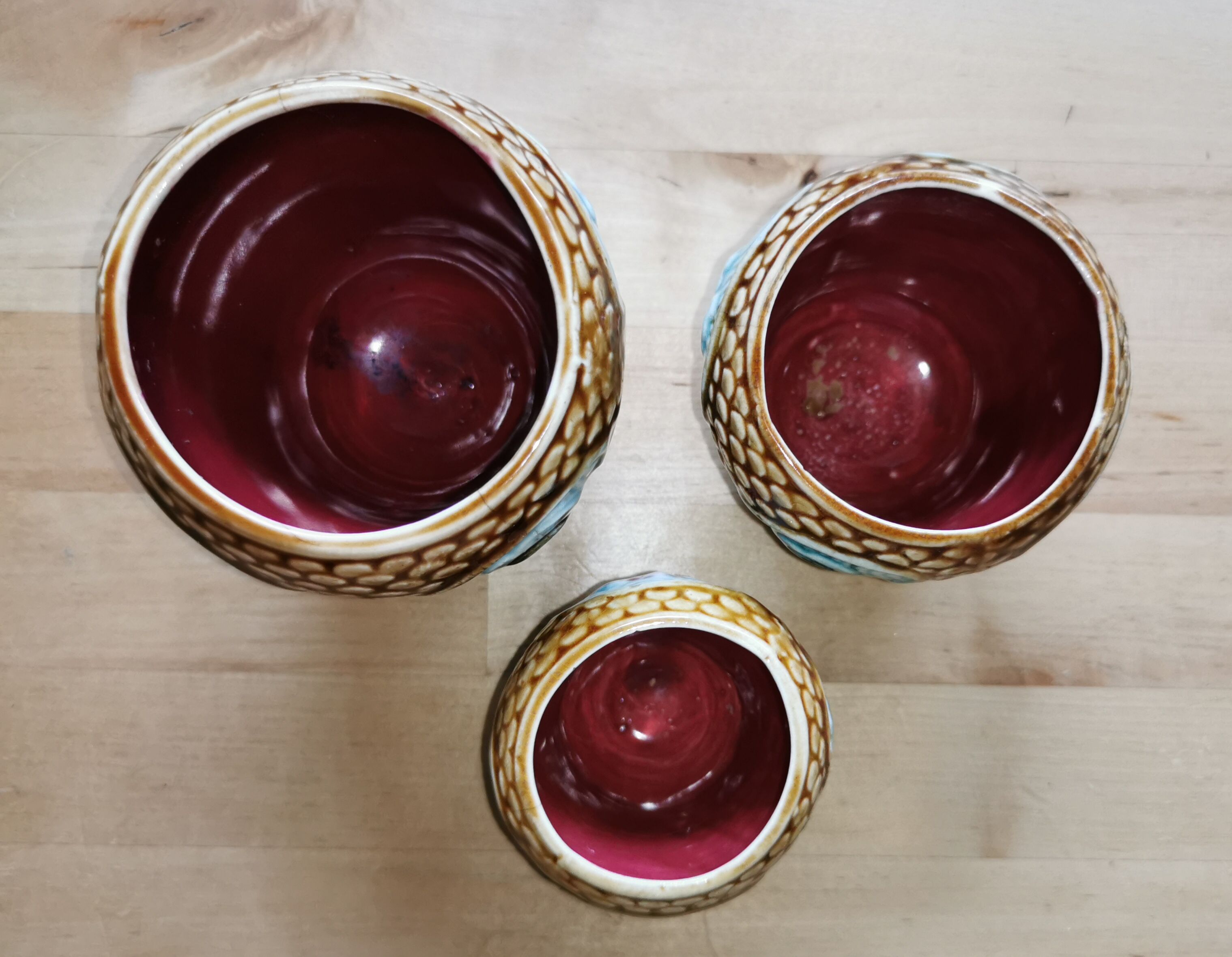 Vases plants in ancient dabbling