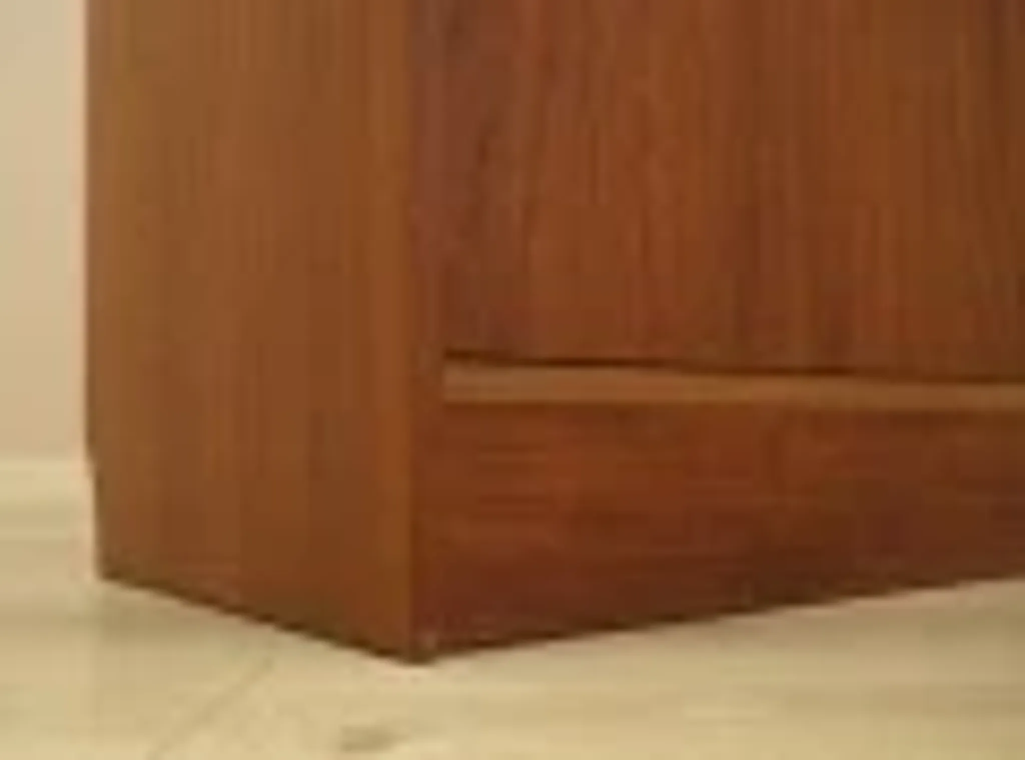 Danish teak veneered bookcase with sliding doors, 1970s