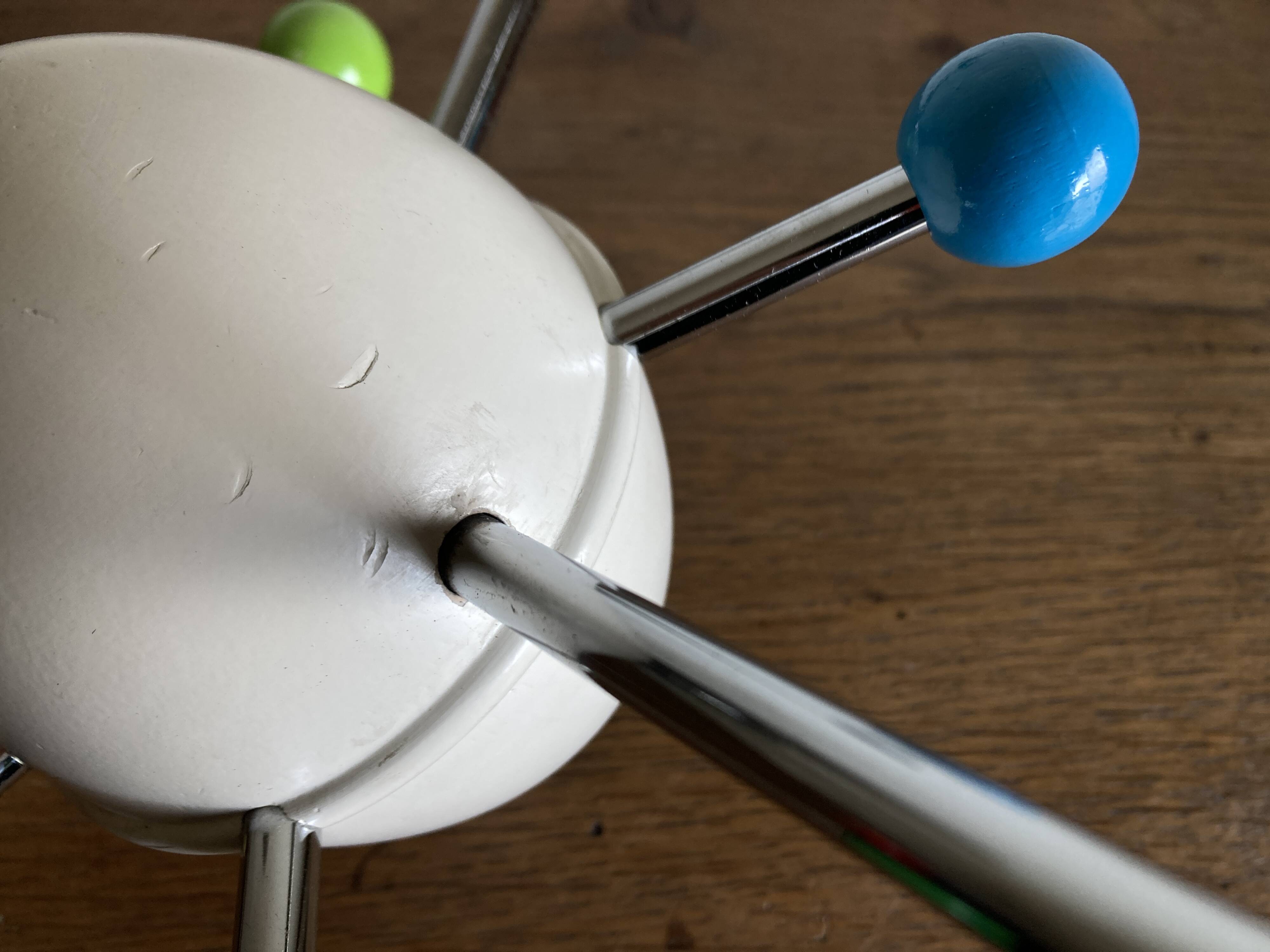 Sputnik coat rack, 1980s, Memphis colors