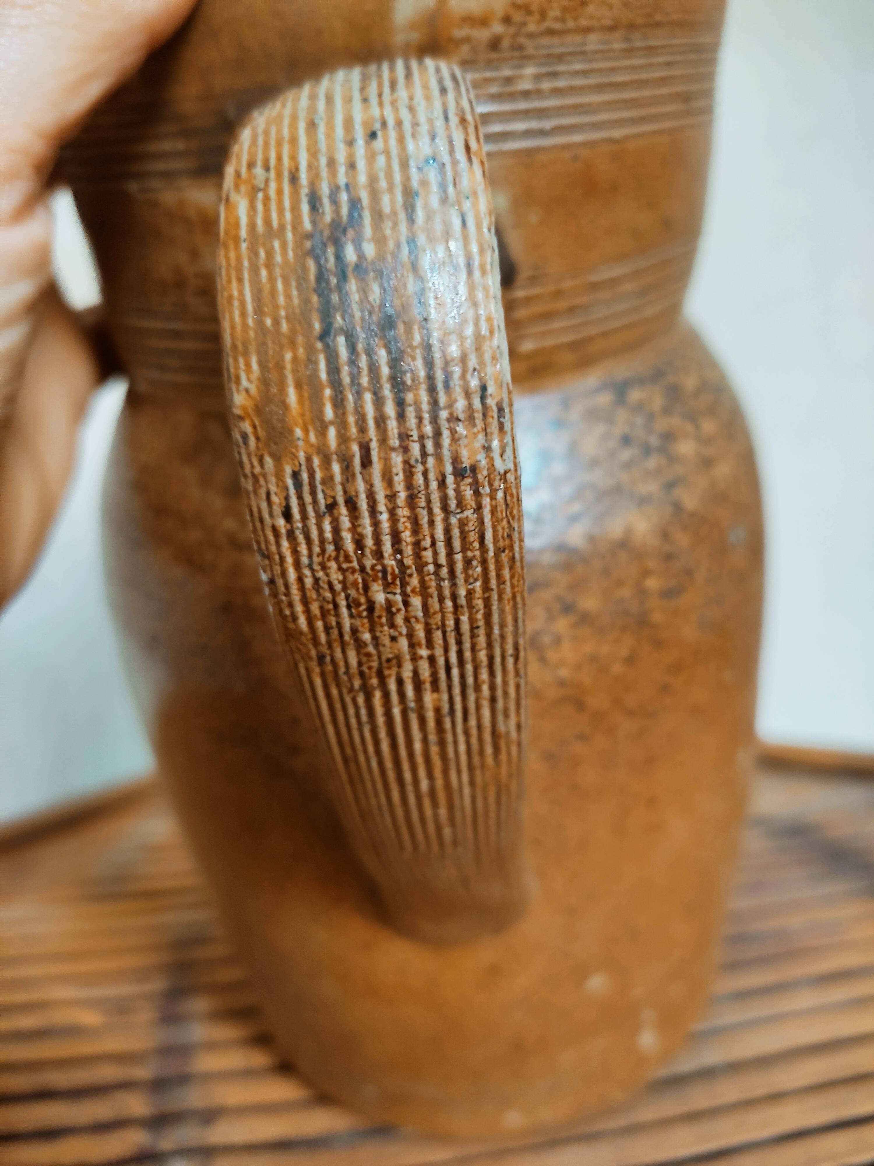 Large pitcher in pyrity sandstone