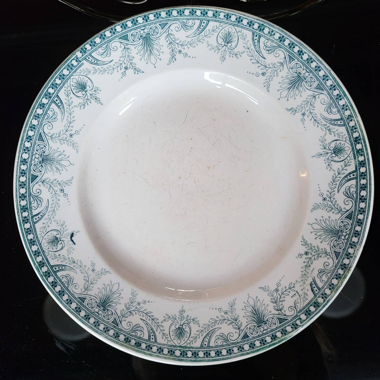 Set of 5 Terre de Fer plates 1900 Wilbur and St Amand