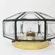 IRon and clear glass ceiling lights by Limburg, Germany, 1960s