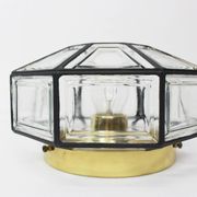 IRon and clear glass ceiling lights by Limburg, Germany, 1960s