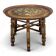 Moroccan table with painted sheet metal top and mother-of-pearl inlay