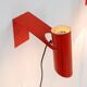 Pair of red metal wall lights