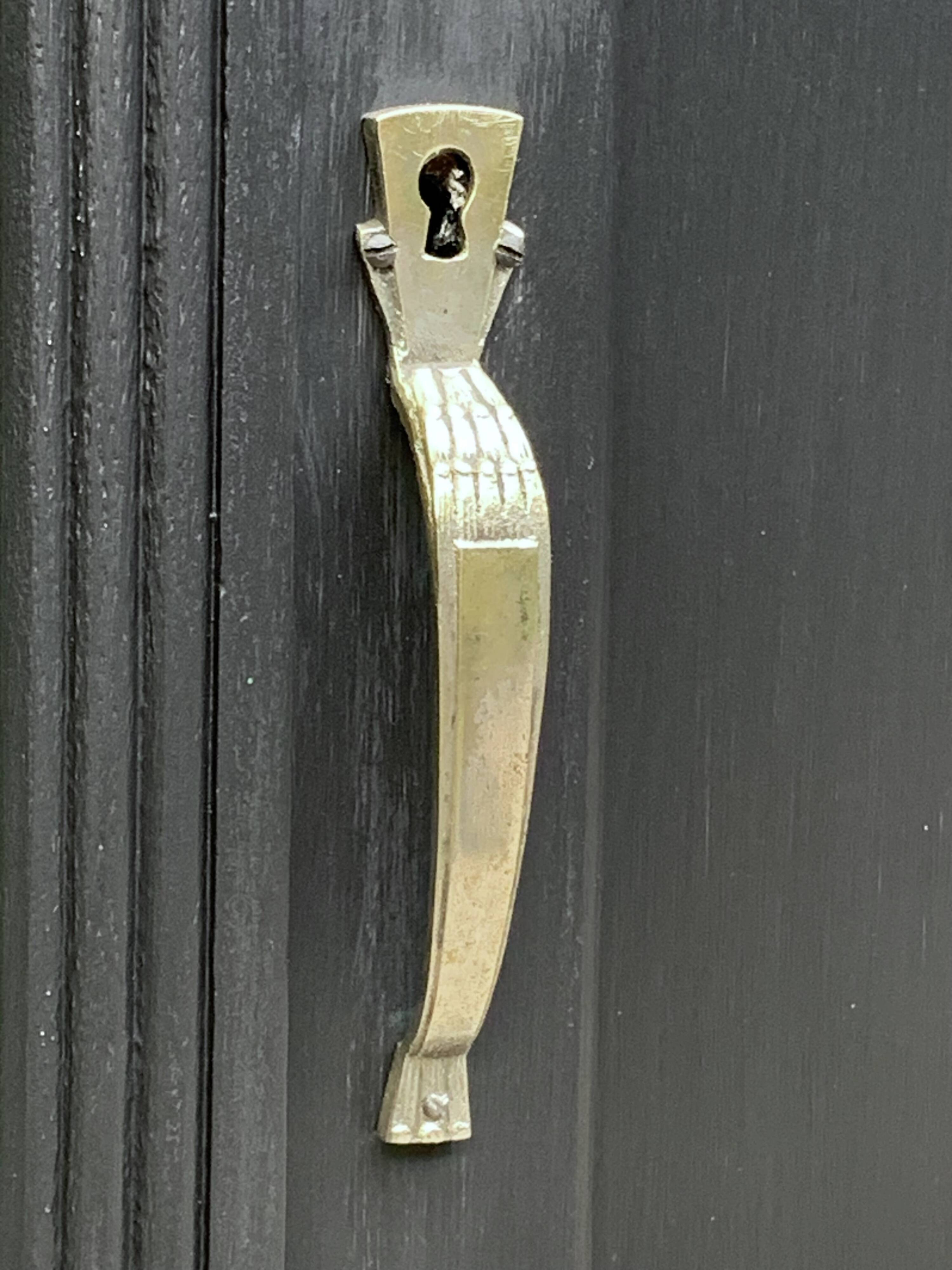 Parisian buffet with black glass front, Art Deco style, 1930