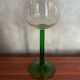Set of 5 alsace balloon wine glasses vintage green glass