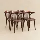 Set of 4 vintage bentwood bistro chairs with armrests – Styl