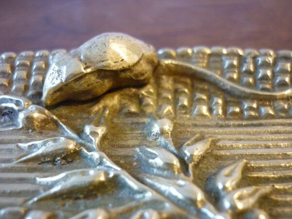 Coupelle vide poche en bronze avec souris