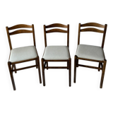 Set of 3 simple chairs by Baumann.