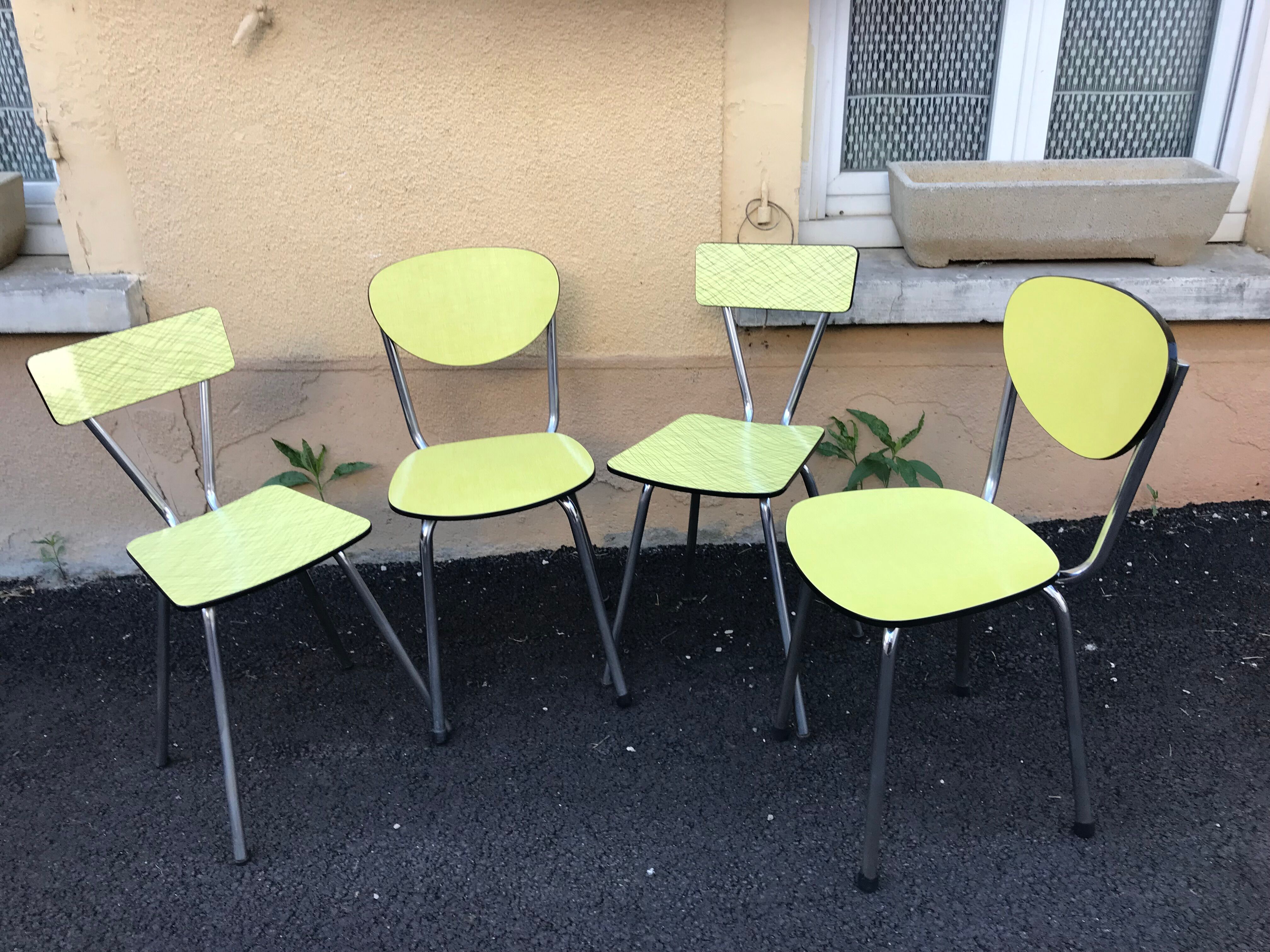 Yellow formica chairs