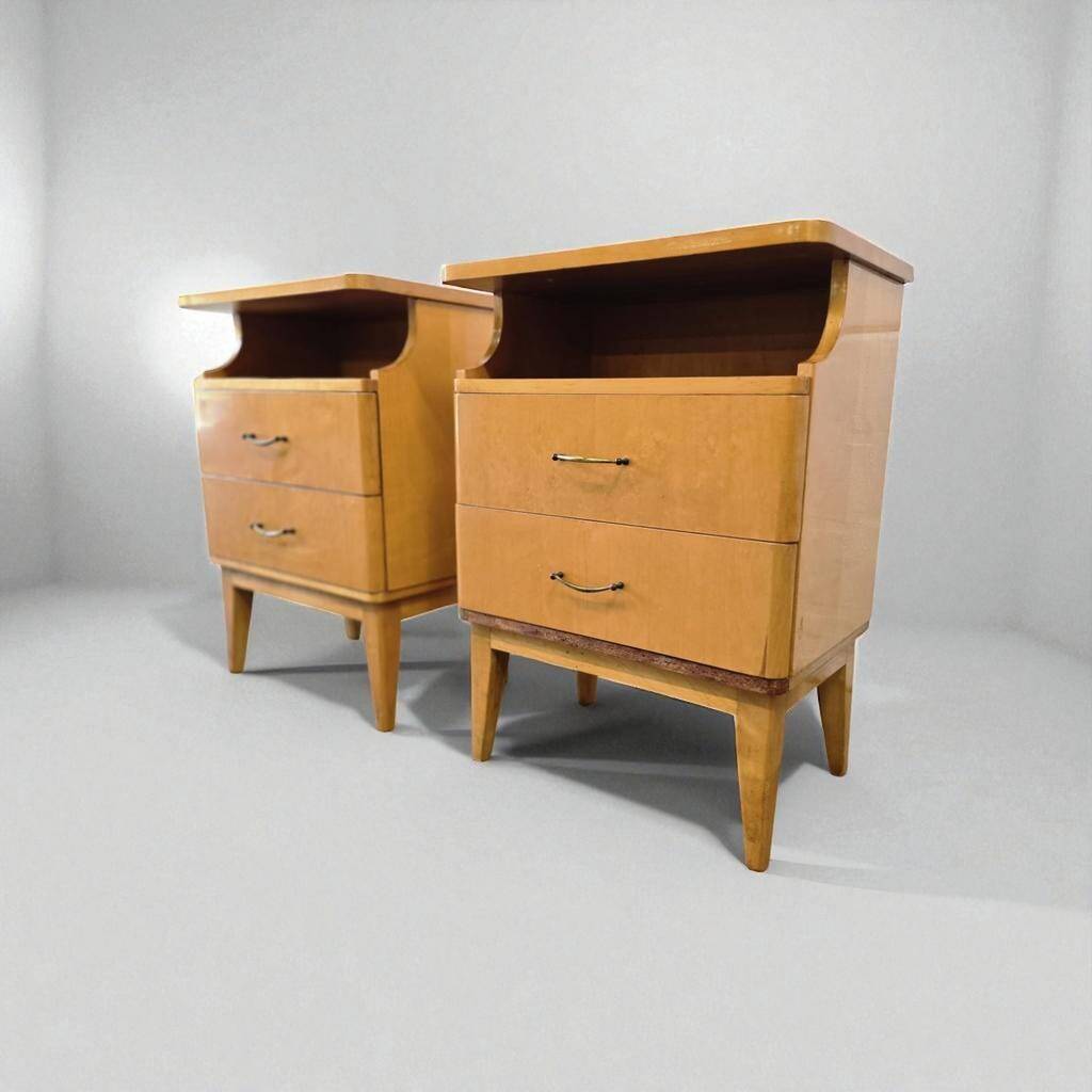 Set of 2 vintage bedside tables / mini cabinets