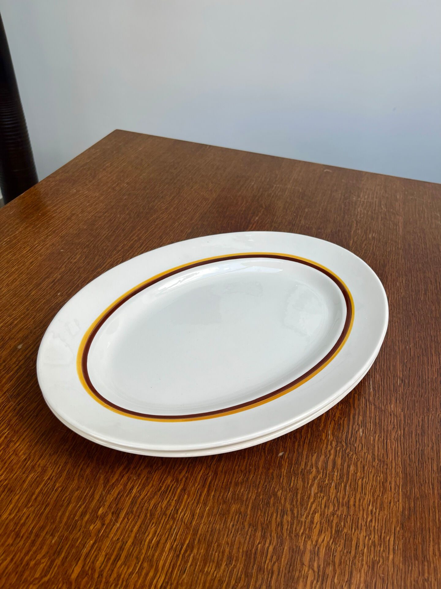 Lot de 2 plats ovales Digoin Sarreguemines en faïence