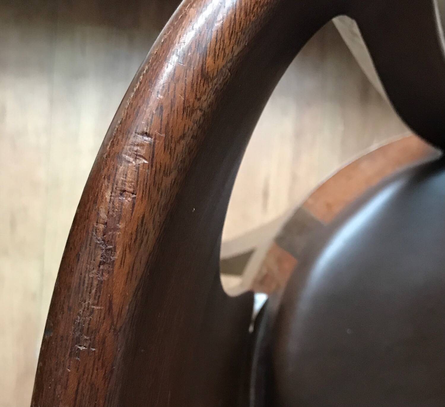 Art deco office chair gondola back