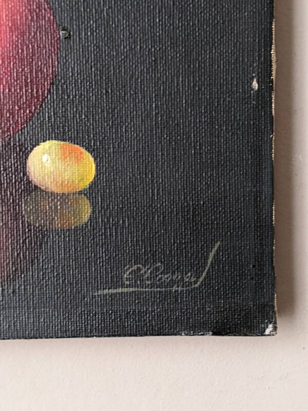 Nature morte huile sur toile tableau contemporain décoration campagne