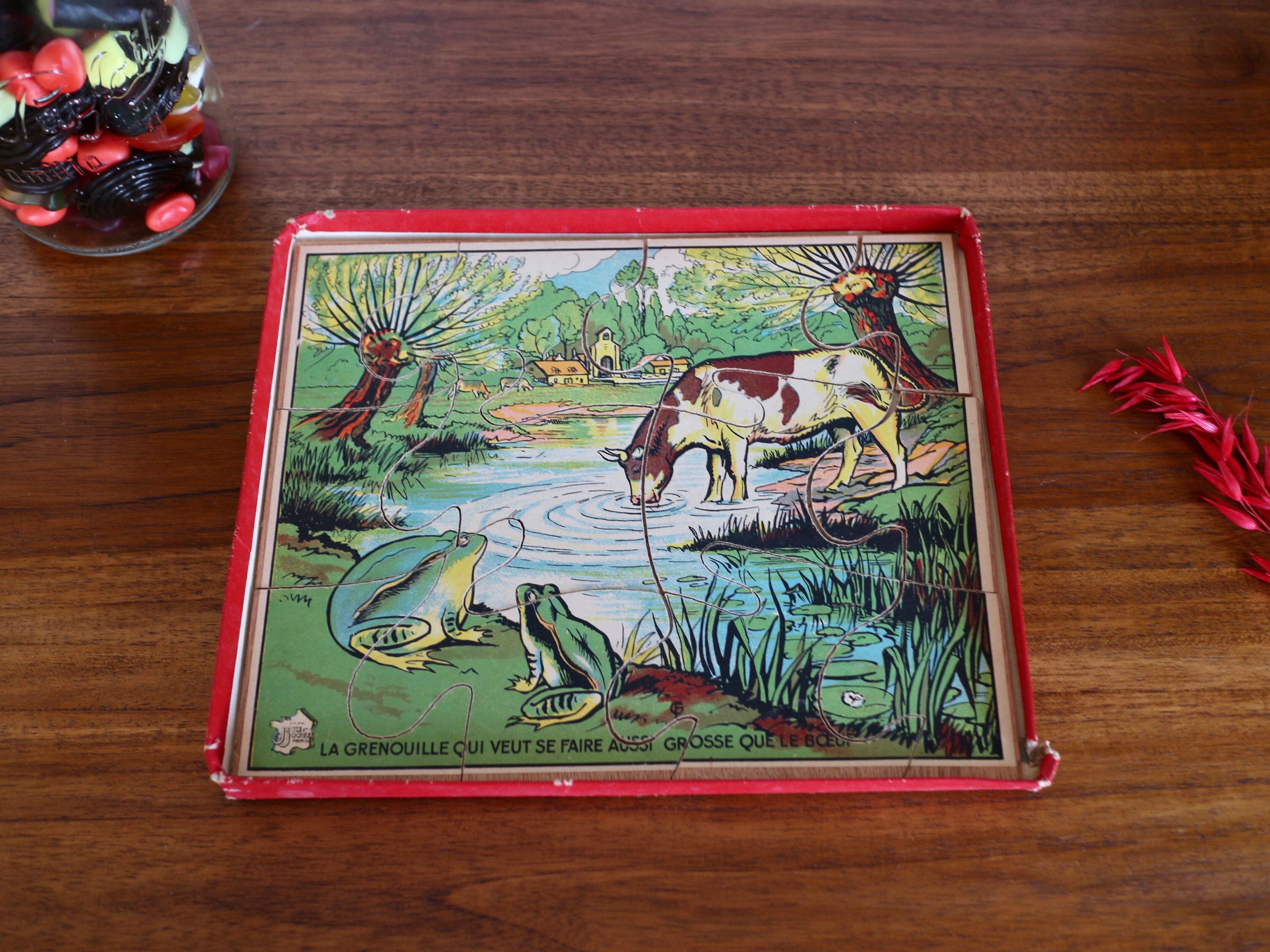 Ancient wooden puzzle the Fables of the Fountain