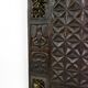 African door in carved wood and bronze of village chief Baboun, Cameroon, early 20th century