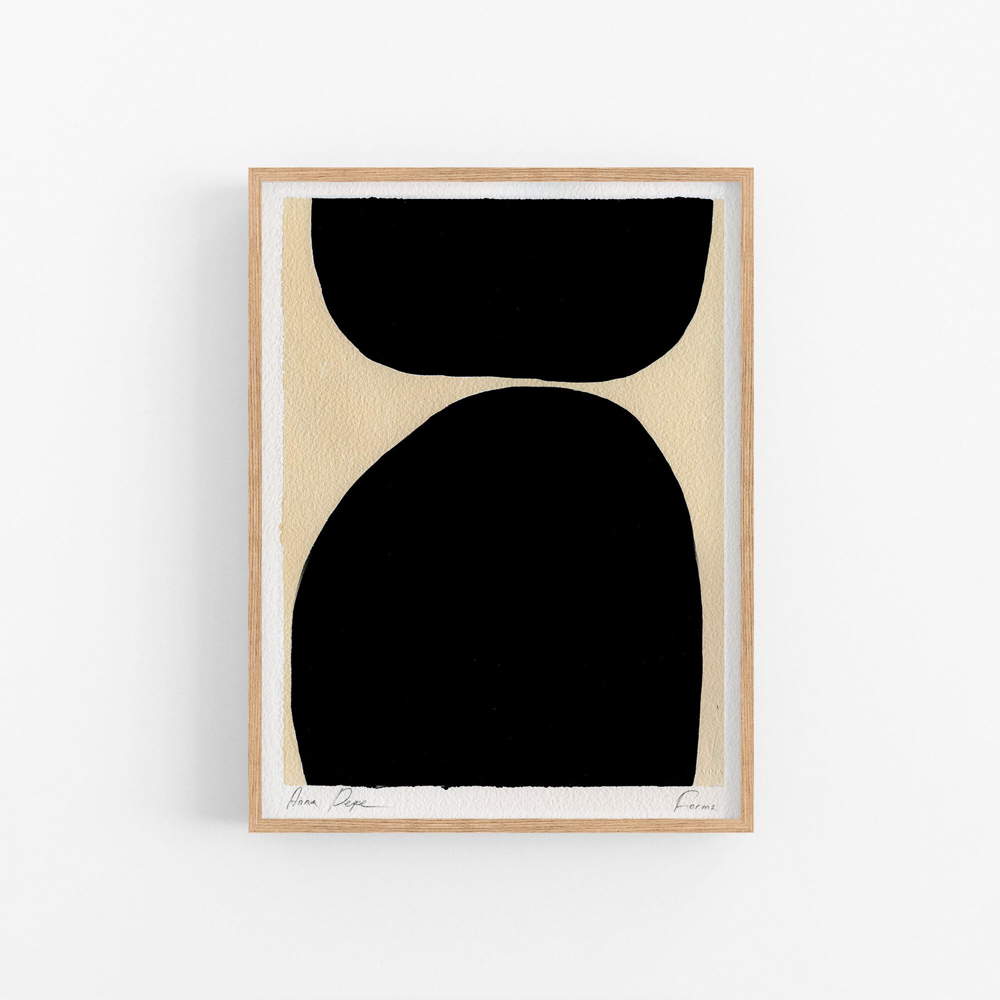 Original gouache painting "Forms"