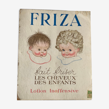 Printed advertising lotion Friza, year 1940/1950