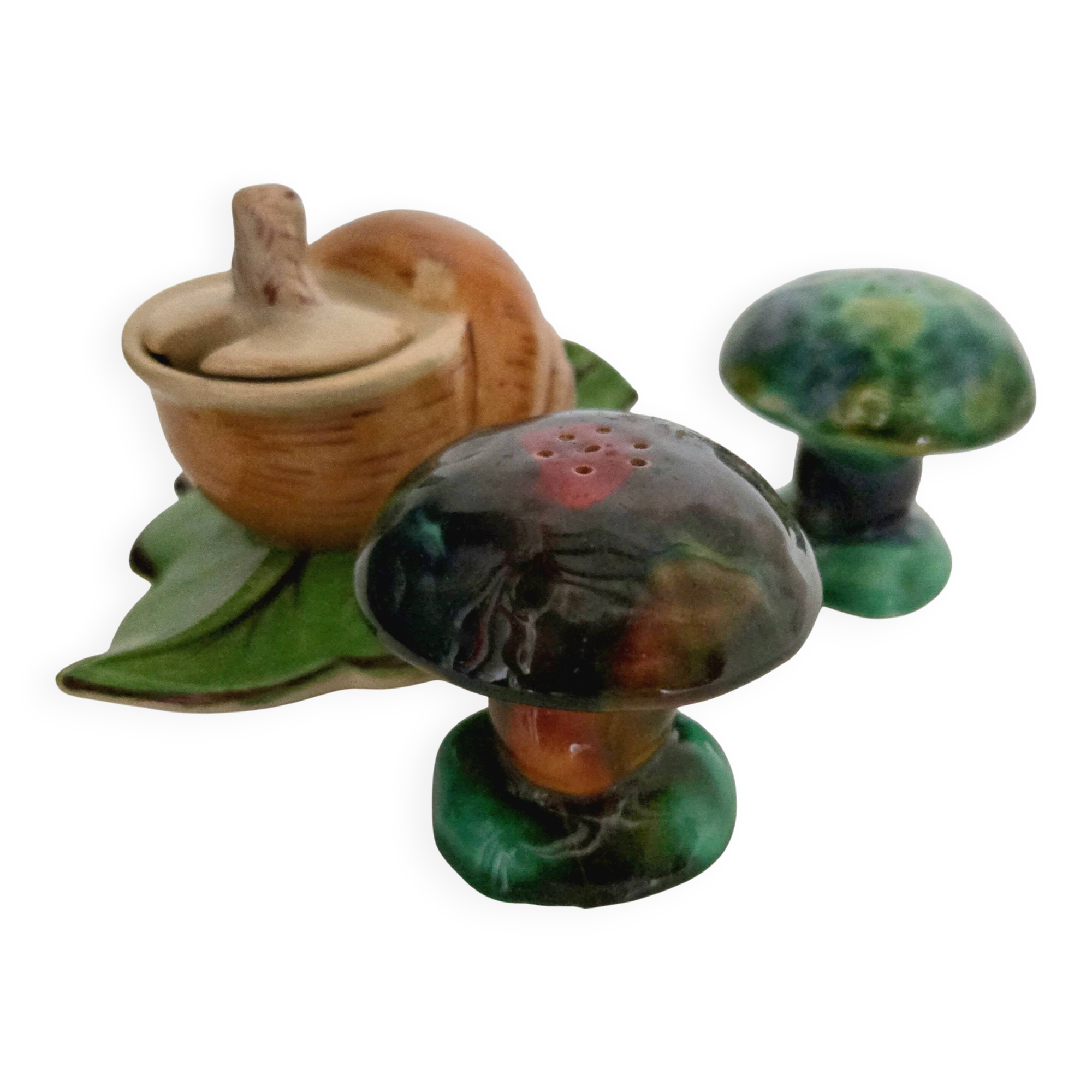 Mustard, pepper, and salt service