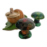 Mustard, pepper, and salt service