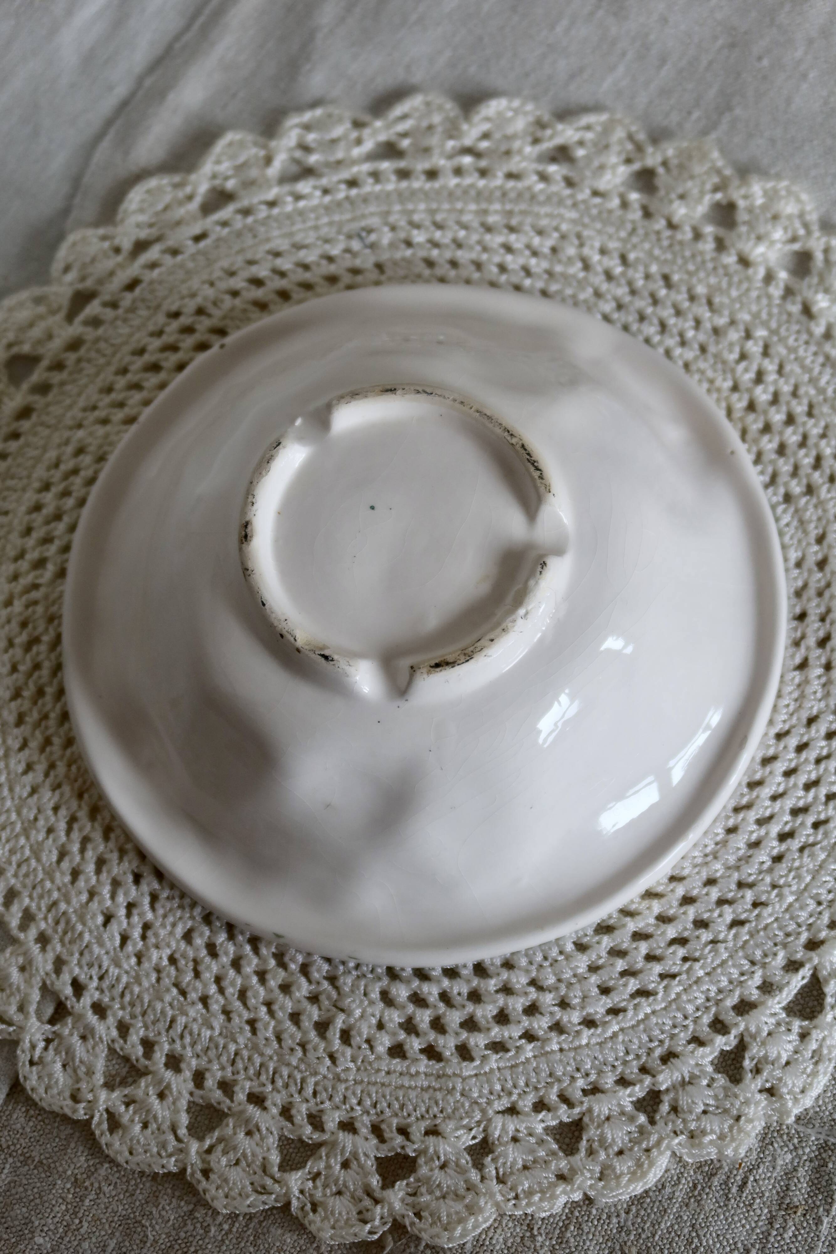 Vintage lemon slip dish