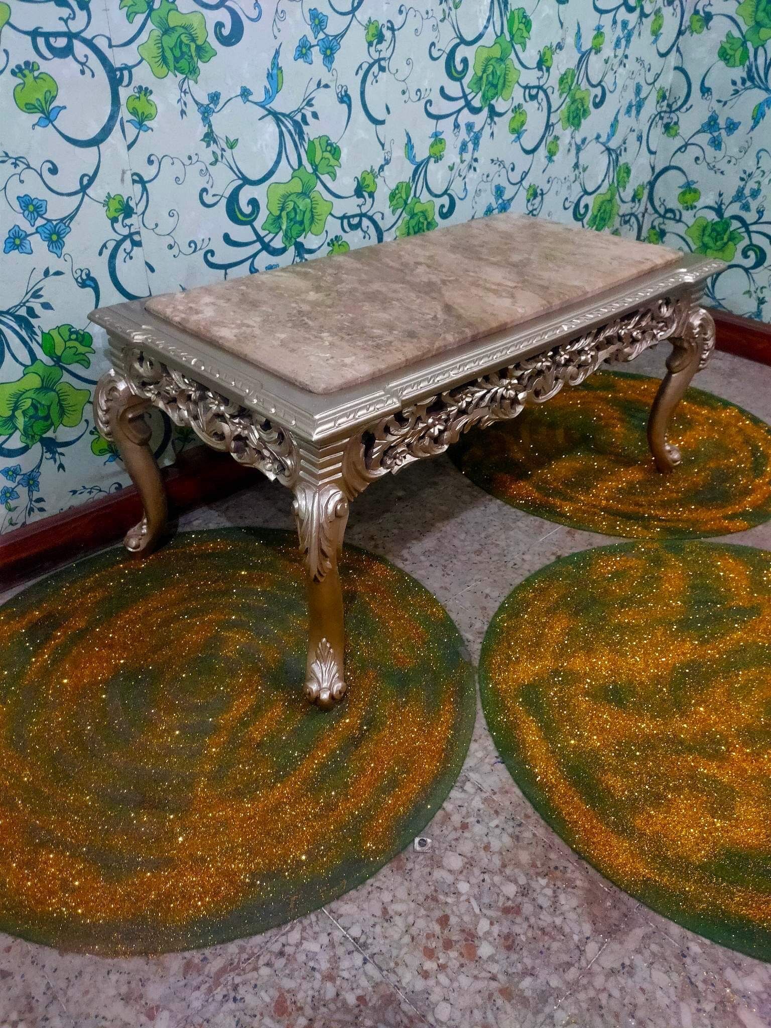 Coffee table with marble