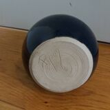 Handcrafted stoneware vase signed Eric Pepin