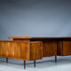 Executive Desk with Sideboard in Rosewood by Arne Vodder for Sibast Møbelfabrik, Denmark, 1950s