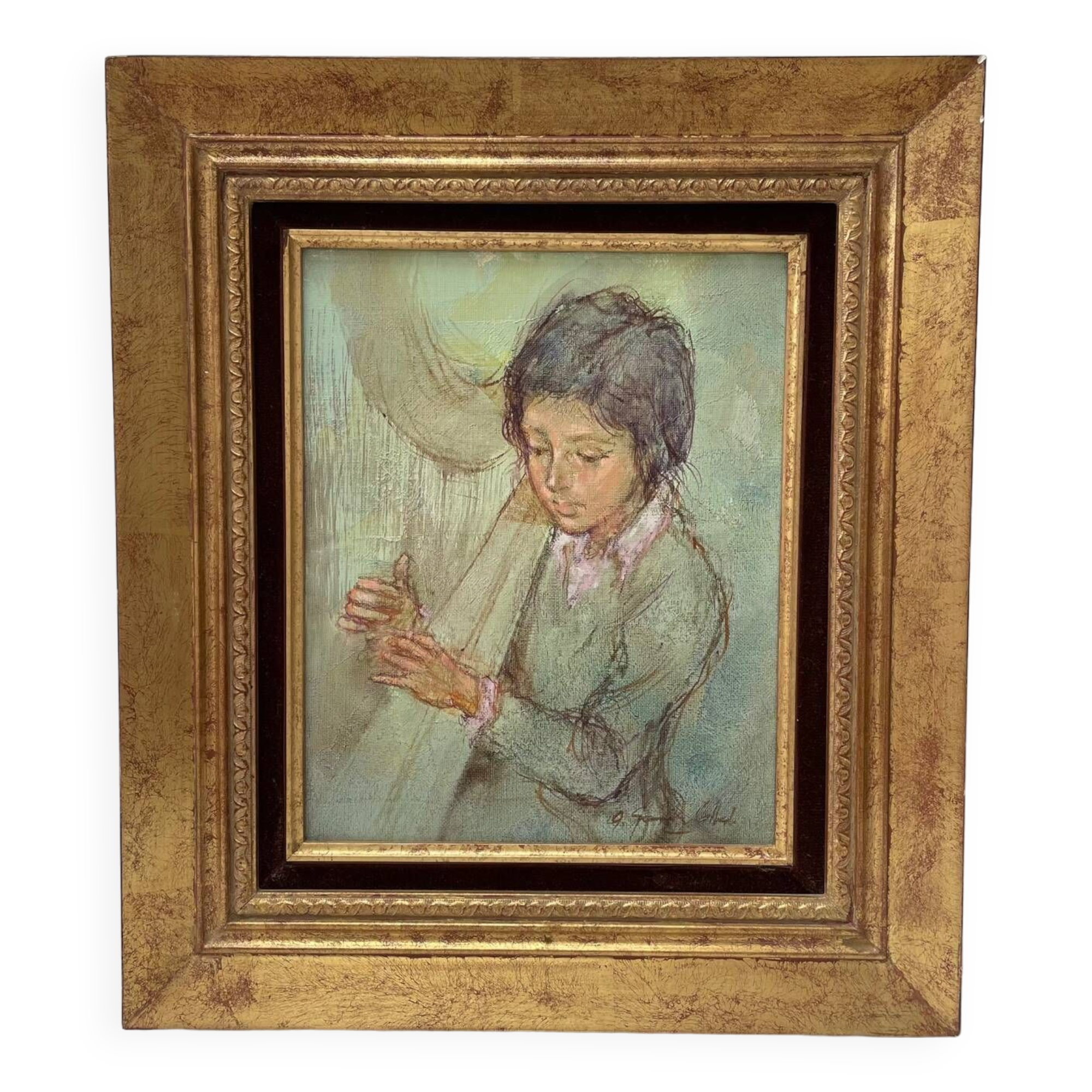 Painting on canvas Collado Antonio Gonzalez