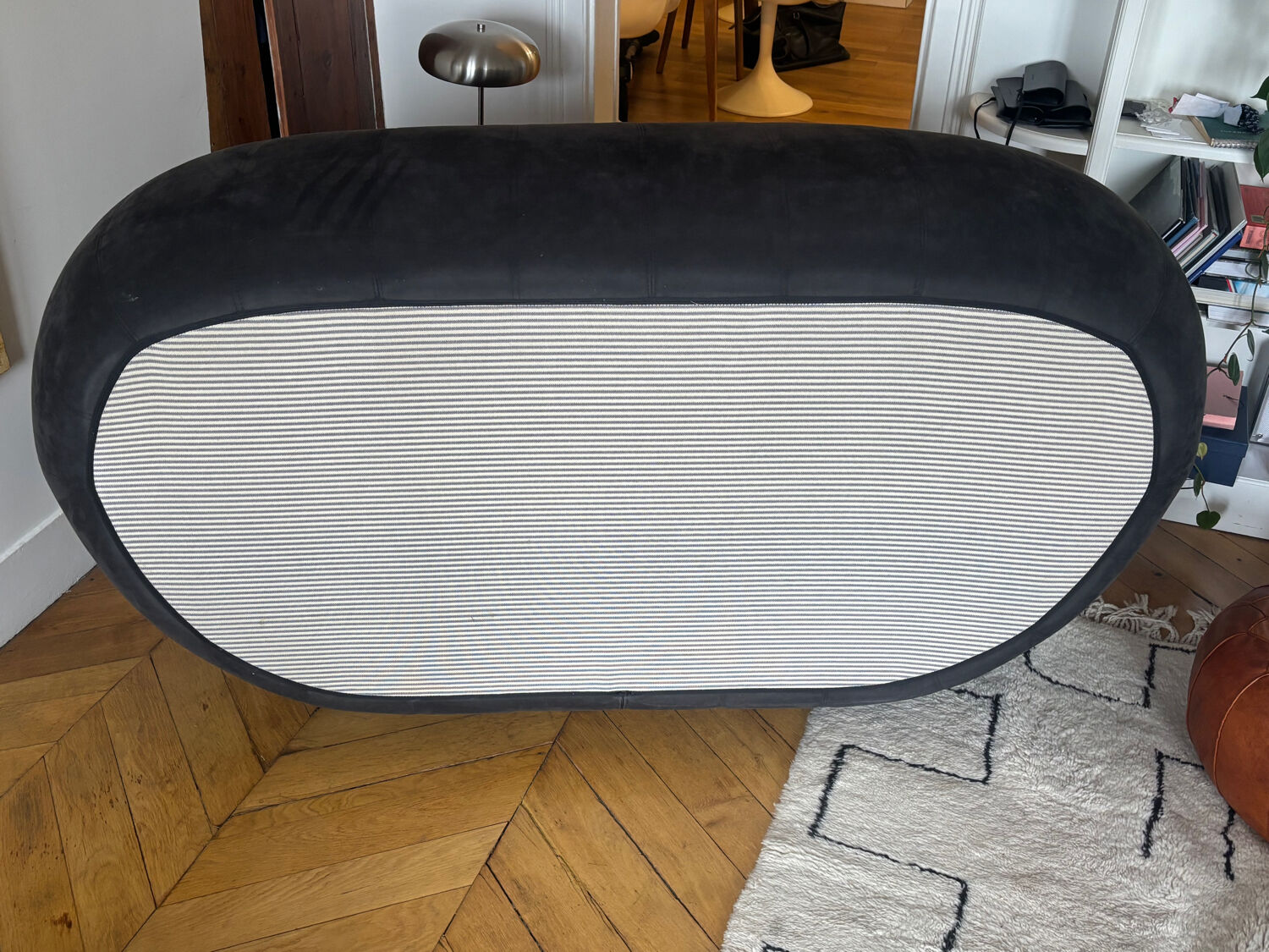 Cinnamon Alcantara Ottoman Canapé