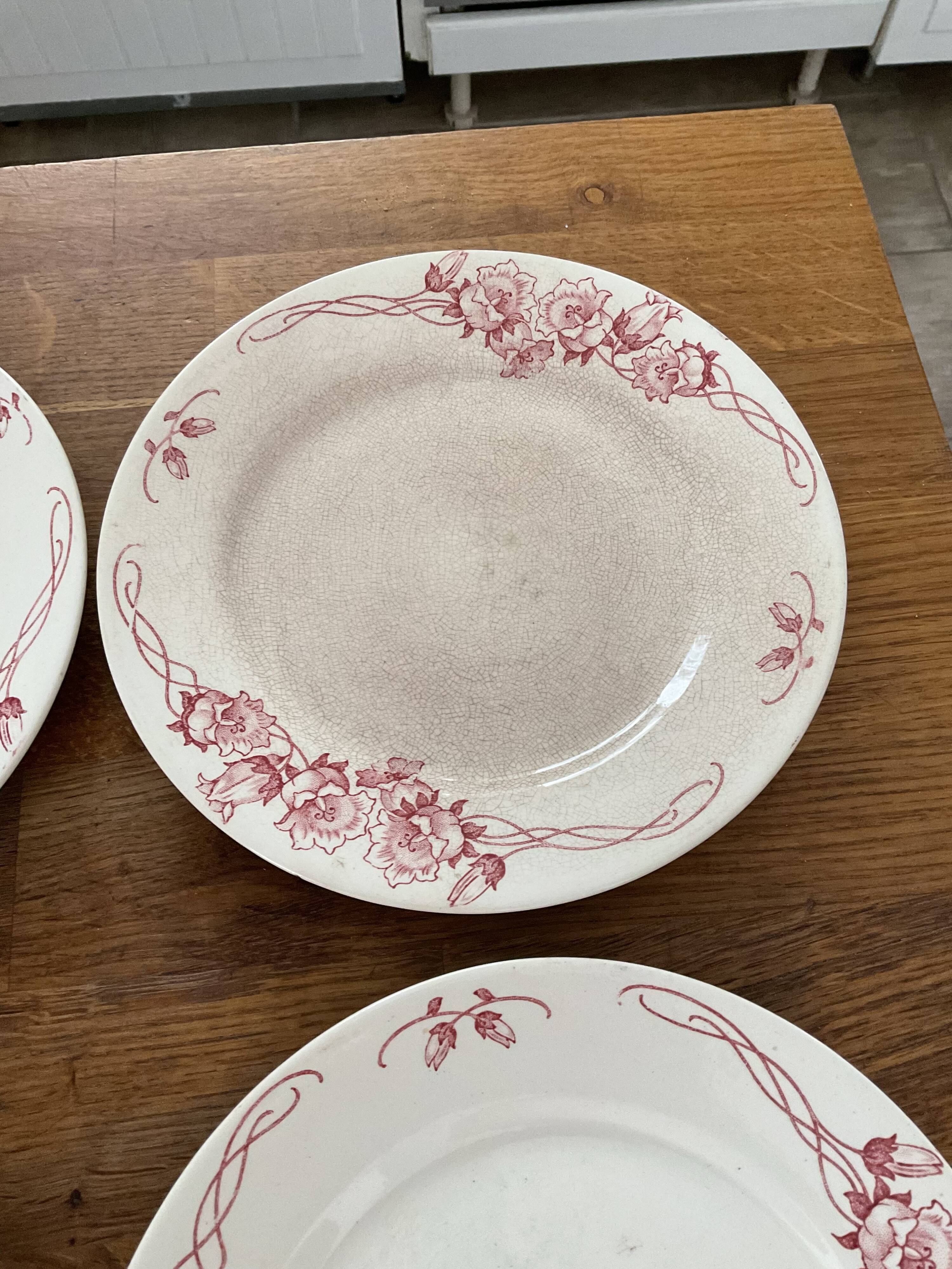 6 flat plates for dessert.sarreguemines.model Palermo