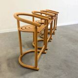 Ensemble de quatre tabourets de bar Allmilmö, années 1980