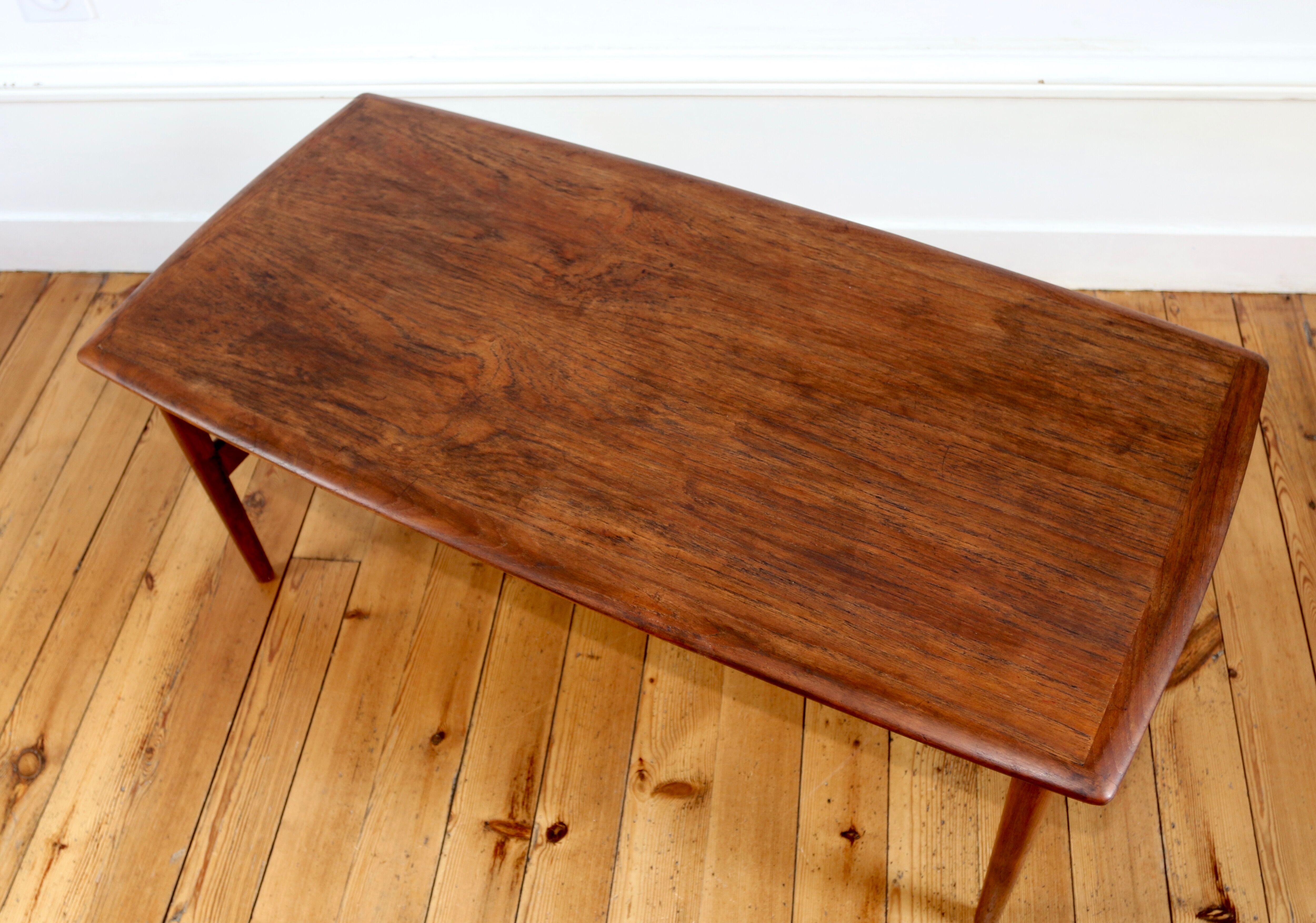 Scandinavian coffee table in teak