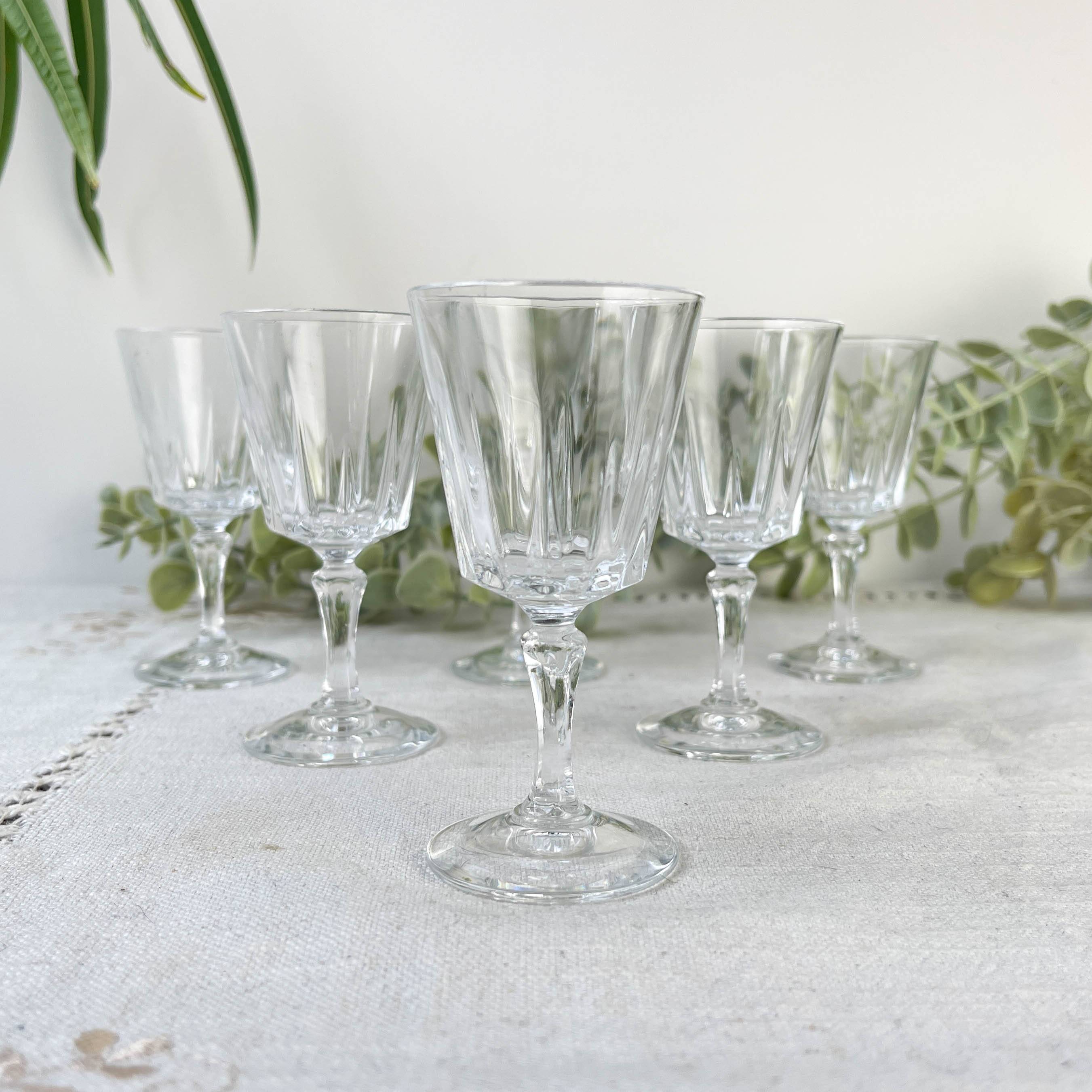 6 Vintage Cristal D'Arques Versailles Liqueur Glasses