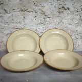 Set of 4 hollow plates in Polish ceramic