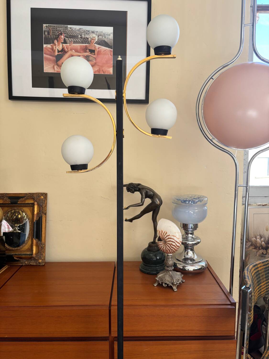 Vintage floor lamp 1950s 1960s retro chic design