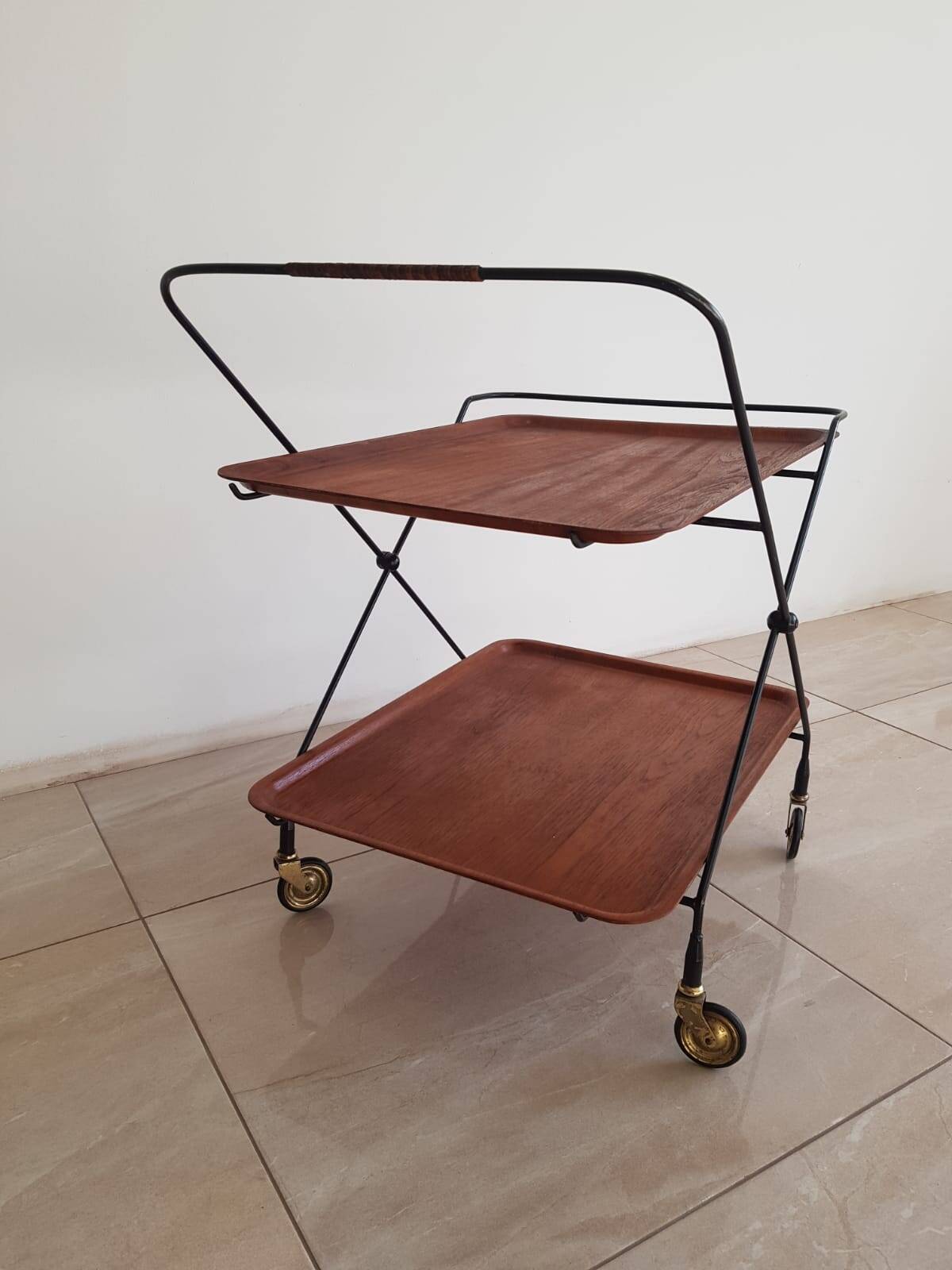 Mid-century modern, teak bar, Paul Nagel, Sweden, 1960s.