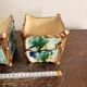 Antique Pair of Planters Cache Pot Barbotine with Ivy 19th Century Majolica