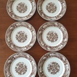 Set of 6 old flat plates