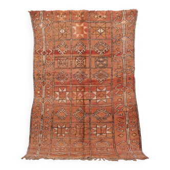 Tapis marocain vintage 160 cm x 264 cm - tapis berbère fait main - style bohème